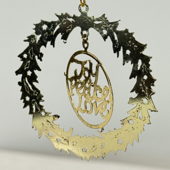 Vintage 12-Piece Brass Christmas Ornament Set Intricate 3-D Cutout Dimensional - Picture 3 of 15